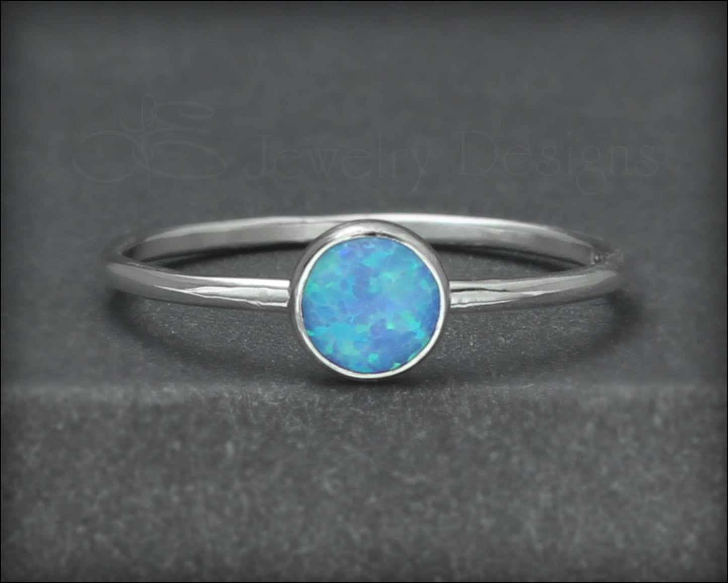 Silver Opal Stacking Ring - (6mm) - LE Jewelry Designs