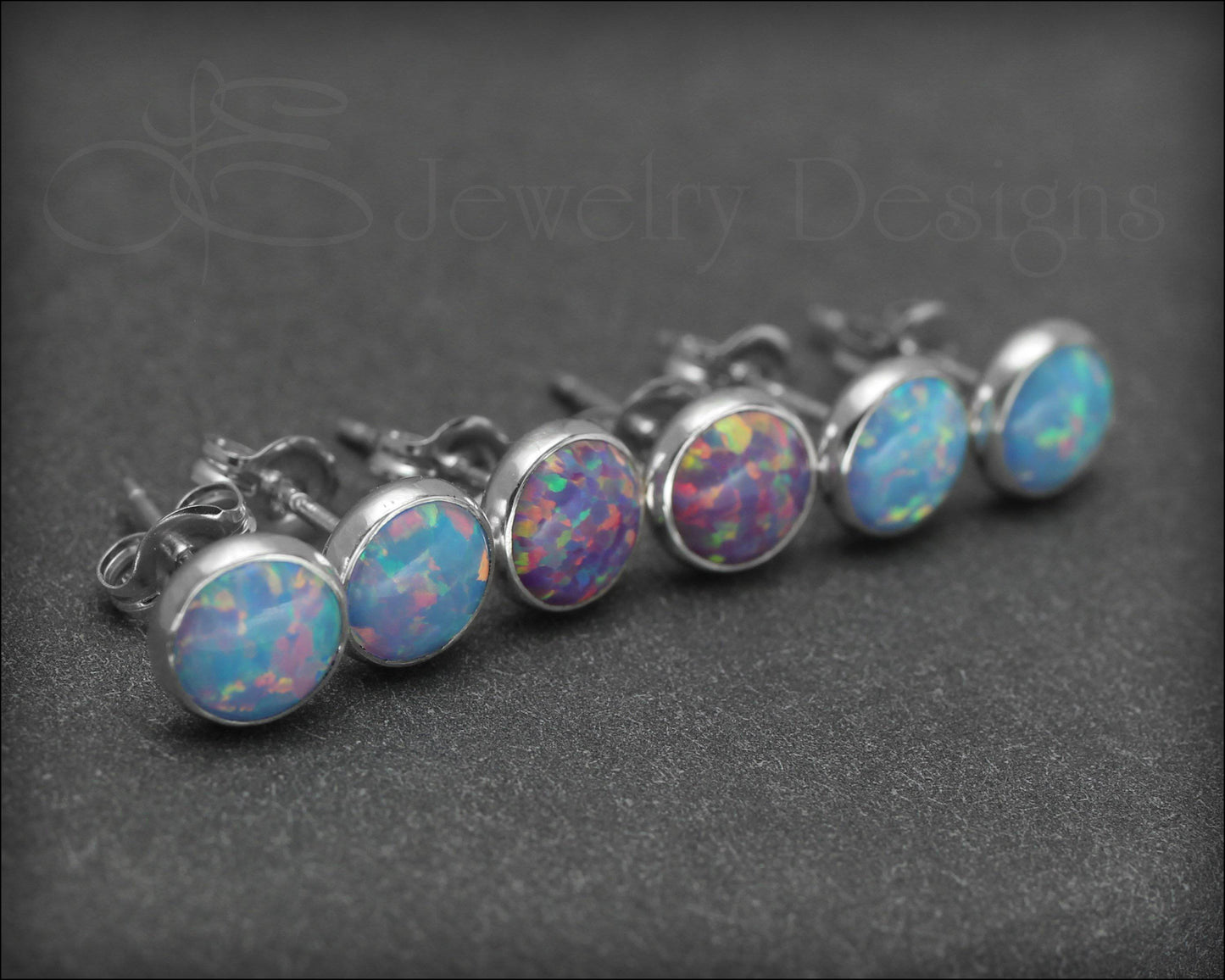 Opal Stud Earrings (6mm) - LE Jewelry Designs
