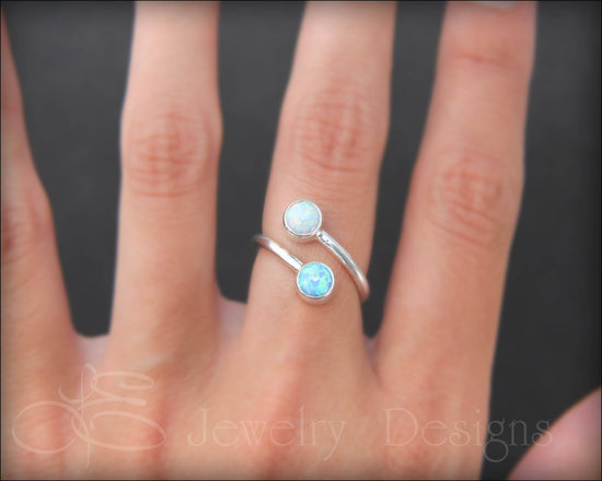 Load image into Gallery viewer, Sterling Dual Birthstone or Opal Ring - LE Jewelry Designs
