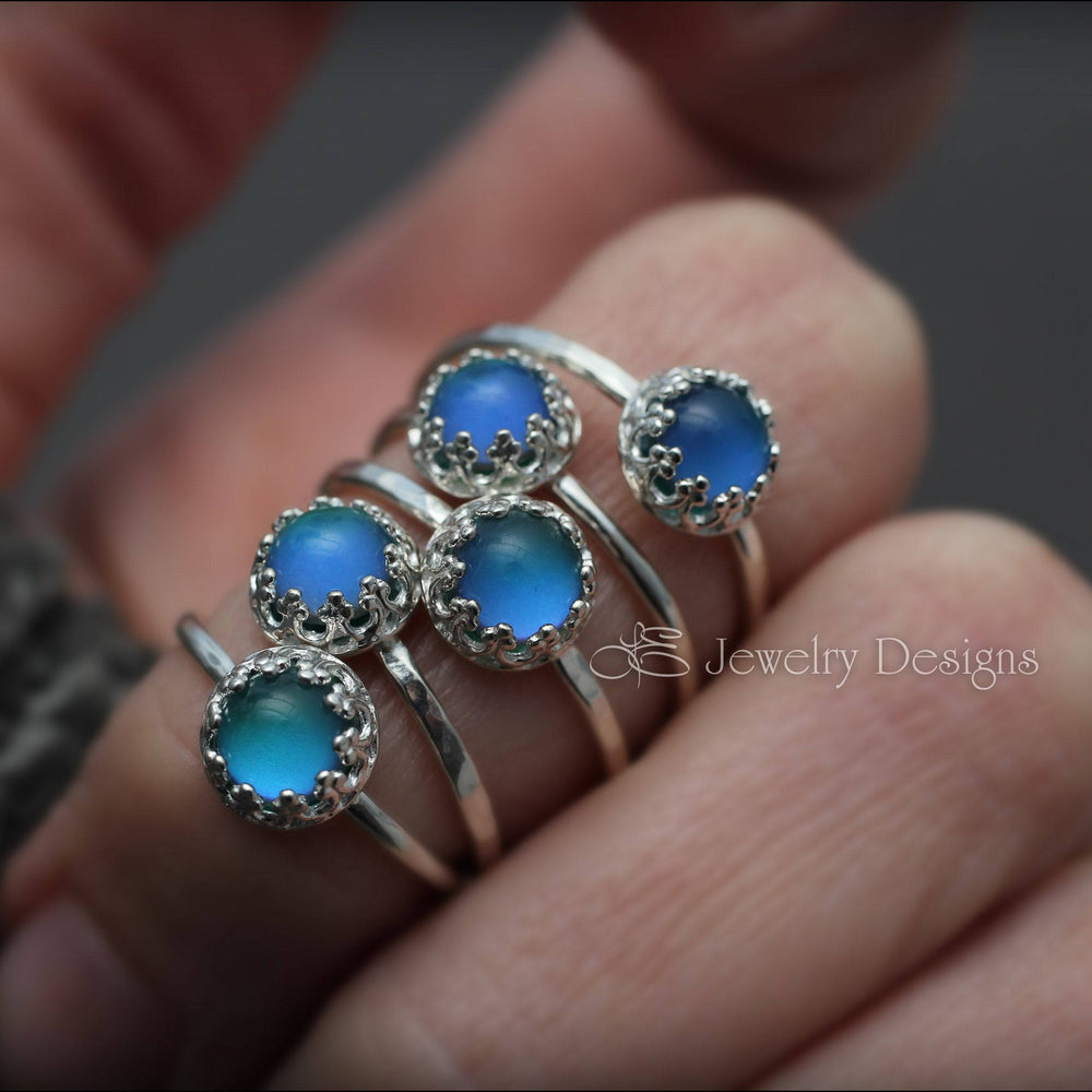 Dainty Sterling Silver Mood Ring (color changing) - LE Jewelry Designs