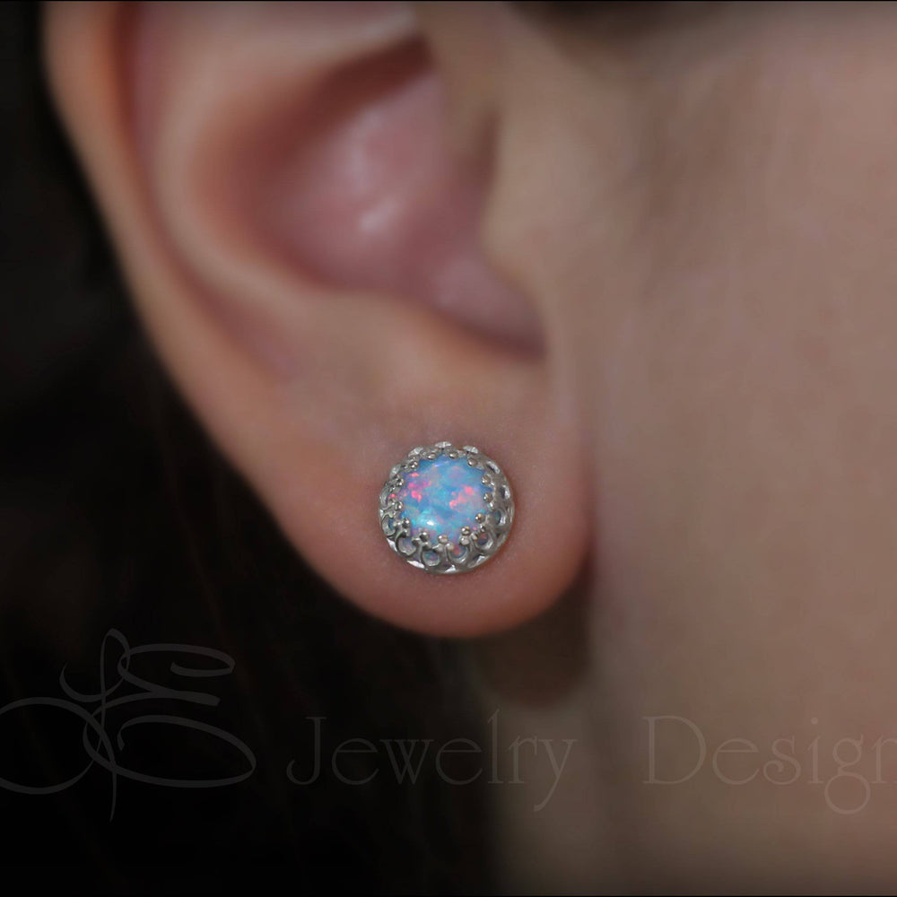 
                  
                    Sterling Gallery Opal Studs - LE Jewelry Designs
                  
                