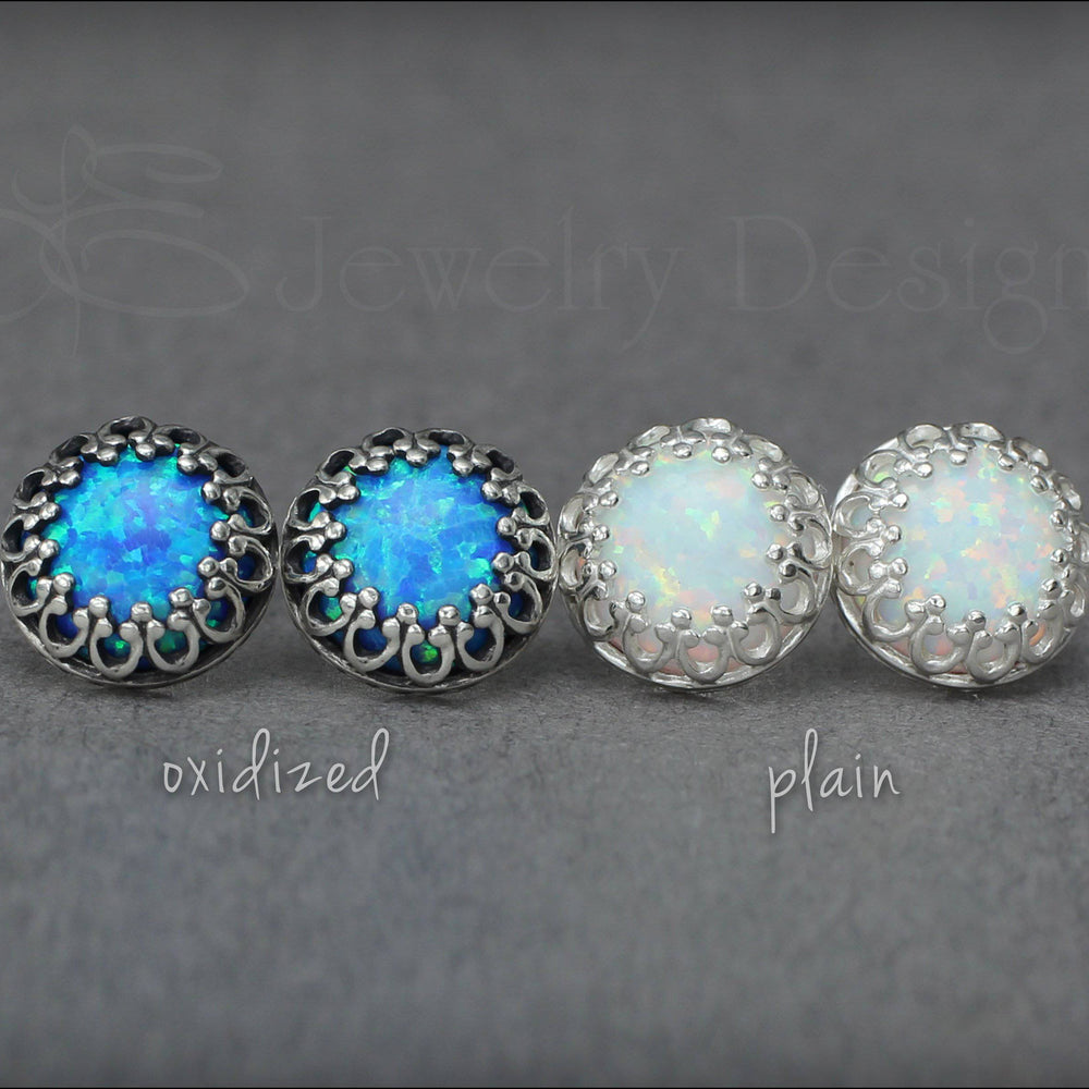 
                  
                    Sterling Gallery Opal Studs - LE Jewelry Designs
                  
                