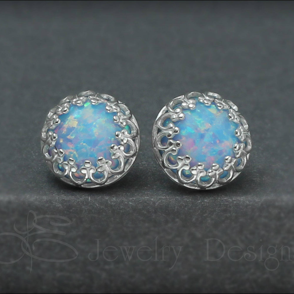 
                  
                    Sterling Gallery Opal Studs - LE Jewelry Designs
                  
                