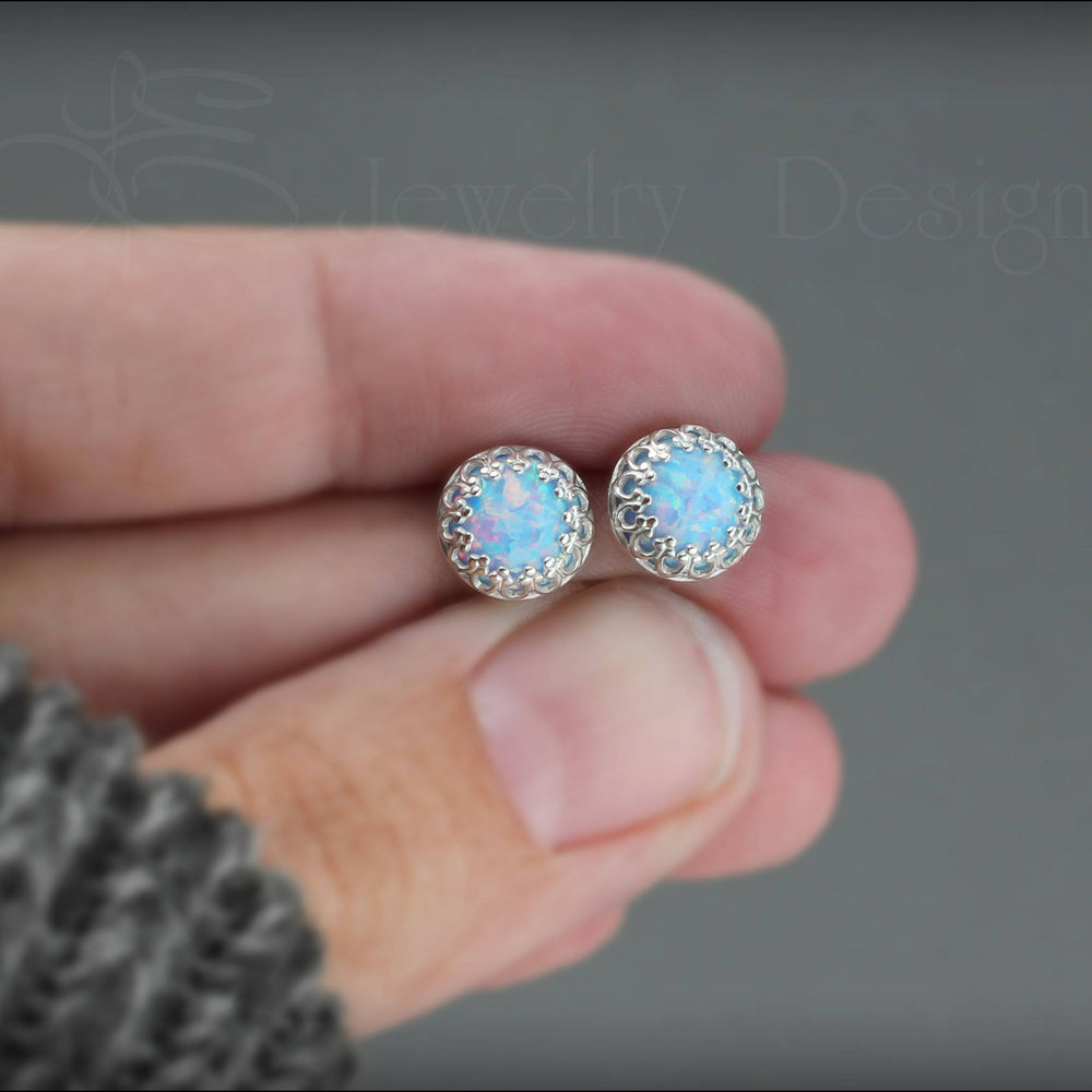 
                  
                    Sterling Gallery Opal Studs - LE Jewelry Designs
                  
                