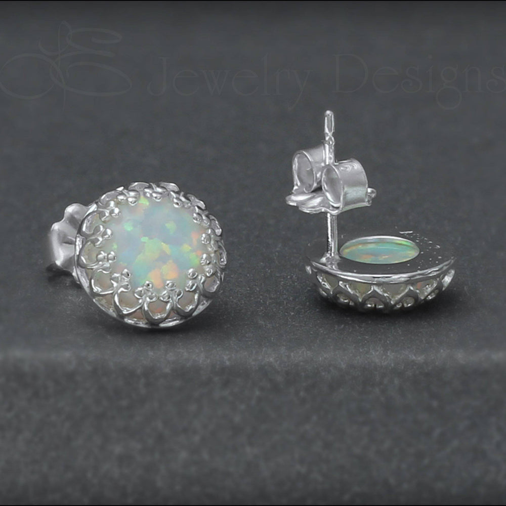 
                  
                    Sterling Gallery Opal Studs - LE Jewelry Designs
                  
                