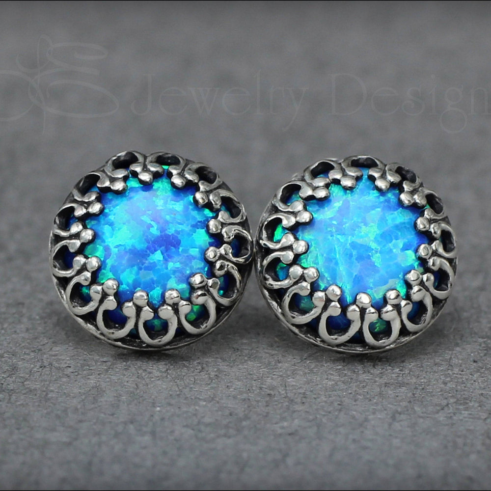 
                  
                    Sterling Gallery Opal Studs - LE Jewelry Designs
                  
                