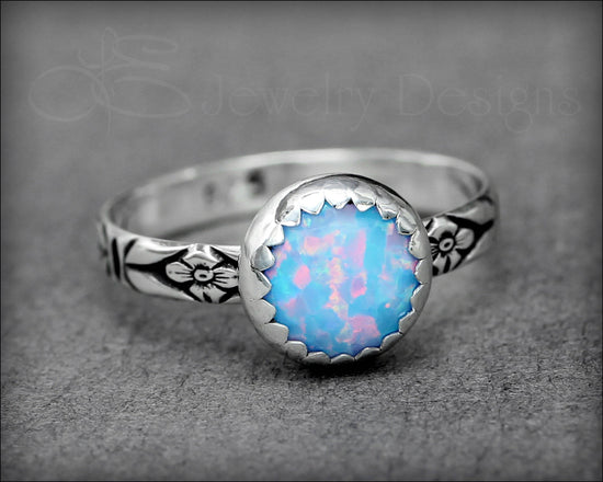 Load image into Gallery viewer, Opal Stacking Ring (8mm) - LE Jewelry Designs
