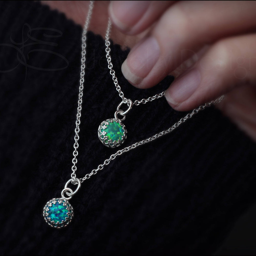
                  
                    Silver Opal Necklace (choose color) - LE Jewelry Designs
                  
                