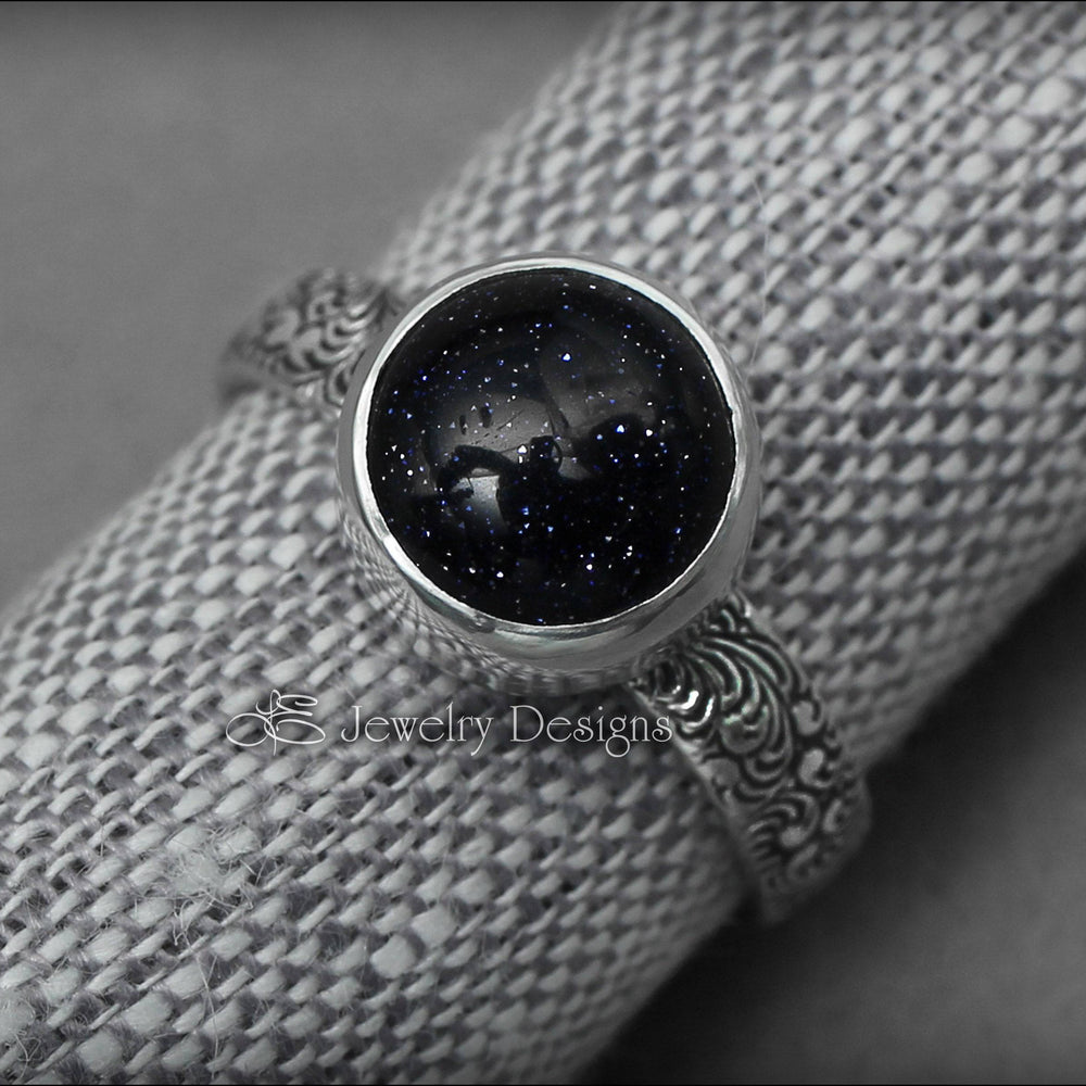 
                  
                    Blue Goldstone Galaxy Ring - LE Jewelry Designs
                  
                
