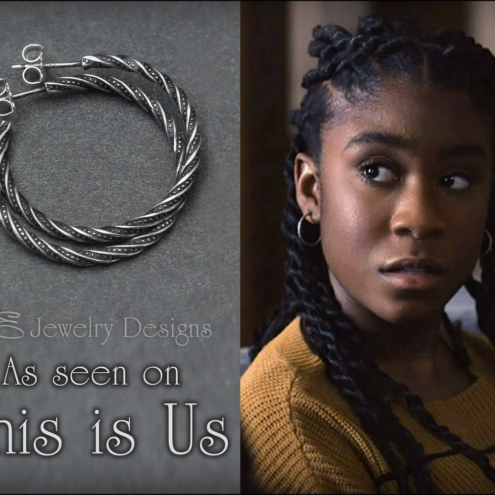 Sterling Twisted Hoop Earrings - LE Jewelry Designs