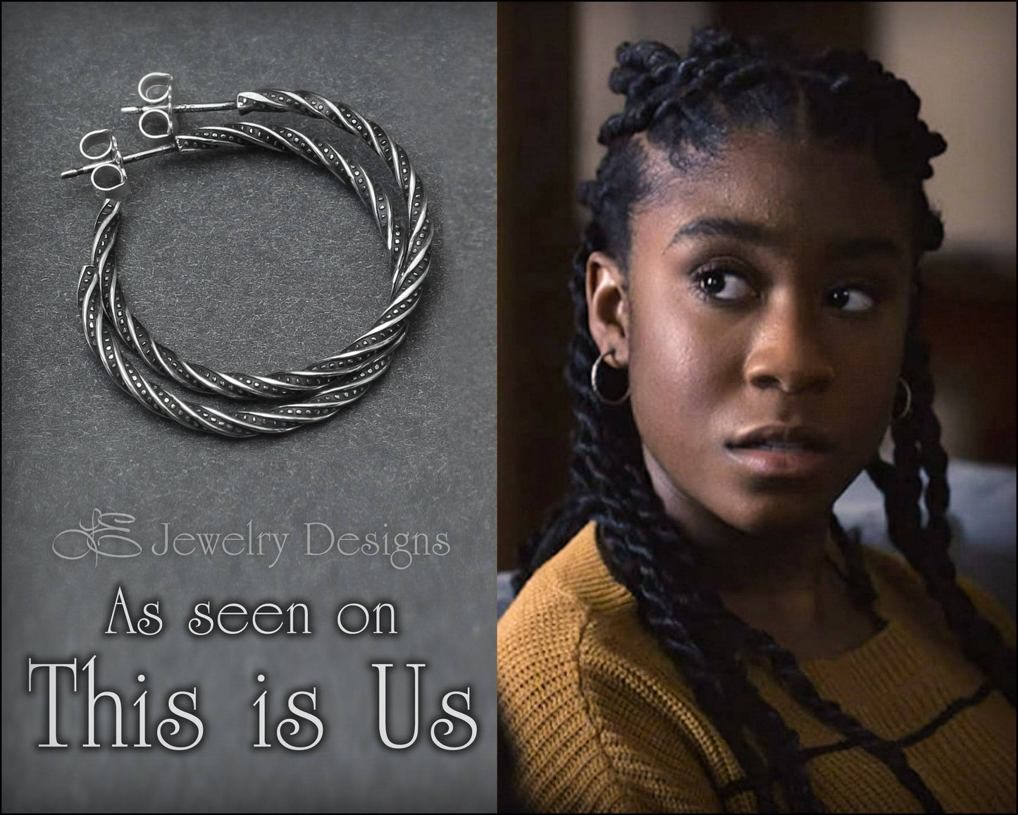 Sterling Twisted Hoop Earrings - LE Jewelry Designs