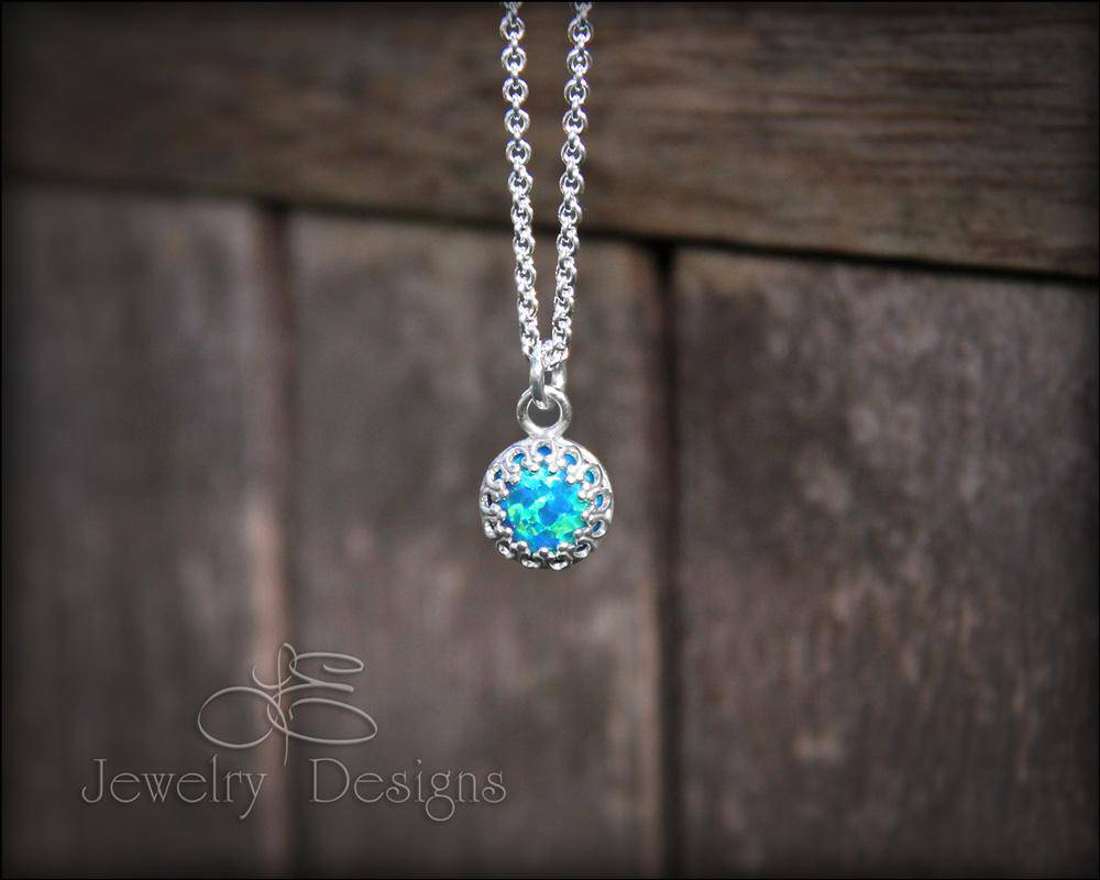 
                  
                    Silver Opal Necklace (choose color) - LE Jewelry Designs
                  
                