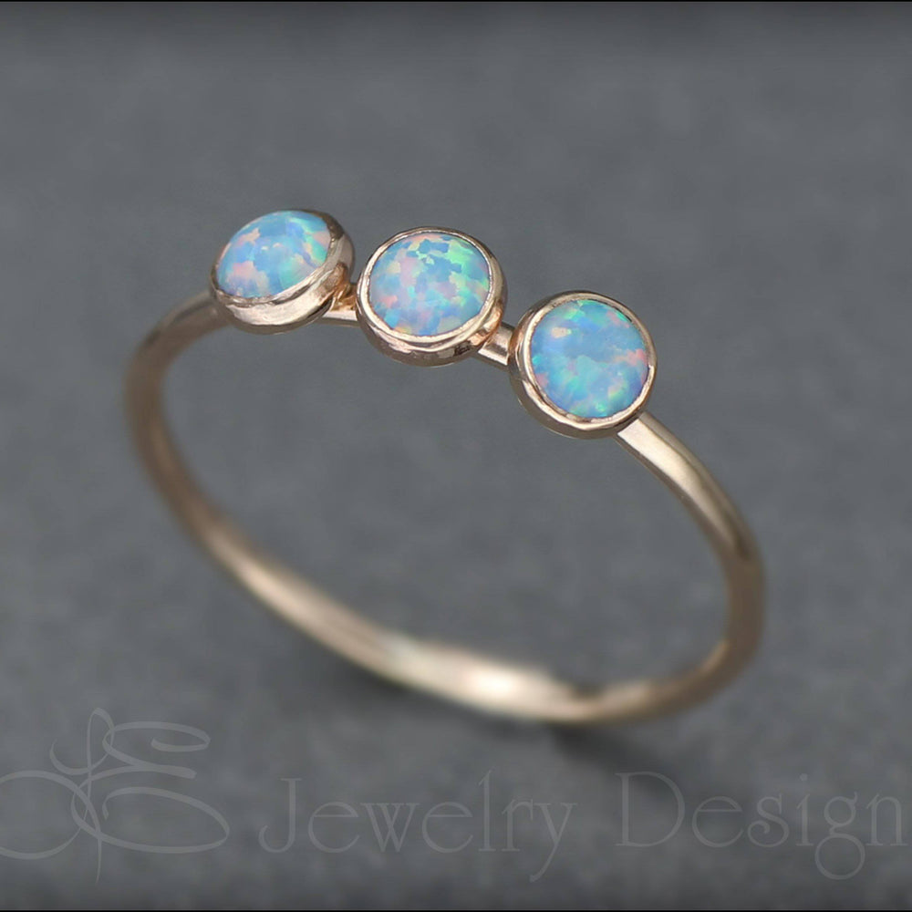
                  
                    Three Birthstone or Opal Ring - LE Jewelry Designs
                  
                