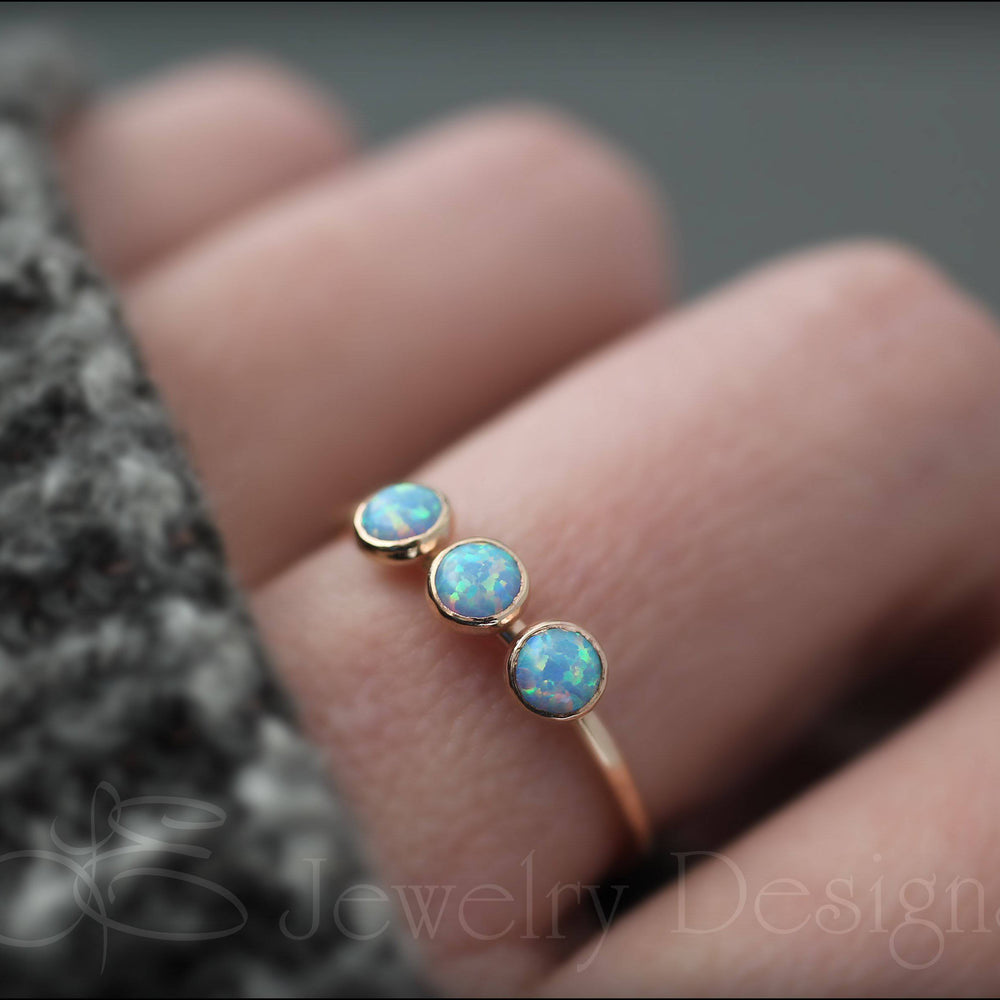 
                  
                    Three Birthstone or Opal Ring - LE Jewelry Designs
                  
                