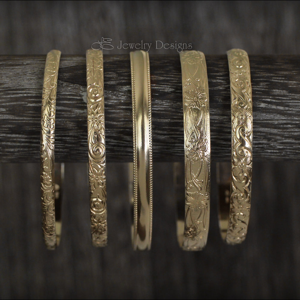 
                  
                    Gold-Filled Pattern Cuff Bracelets - LE Jewelry Designs
                  
                