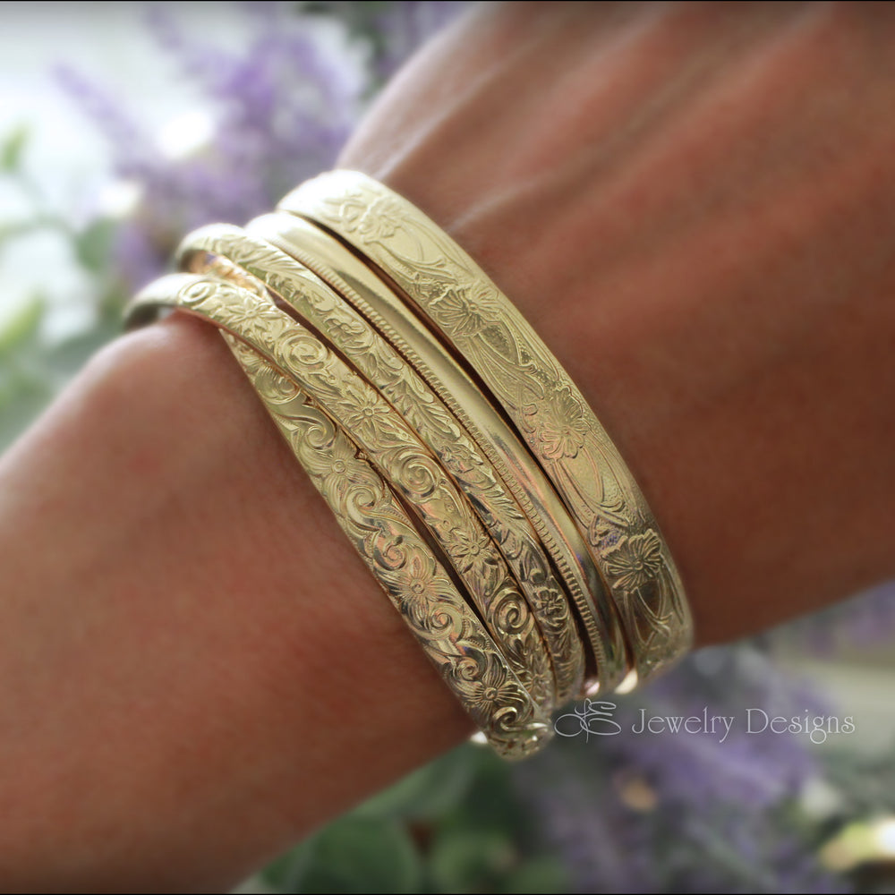
                  
                    Gold-Filled Pattern Cuff Bracelets - LE Jewelry Designs
                  
                