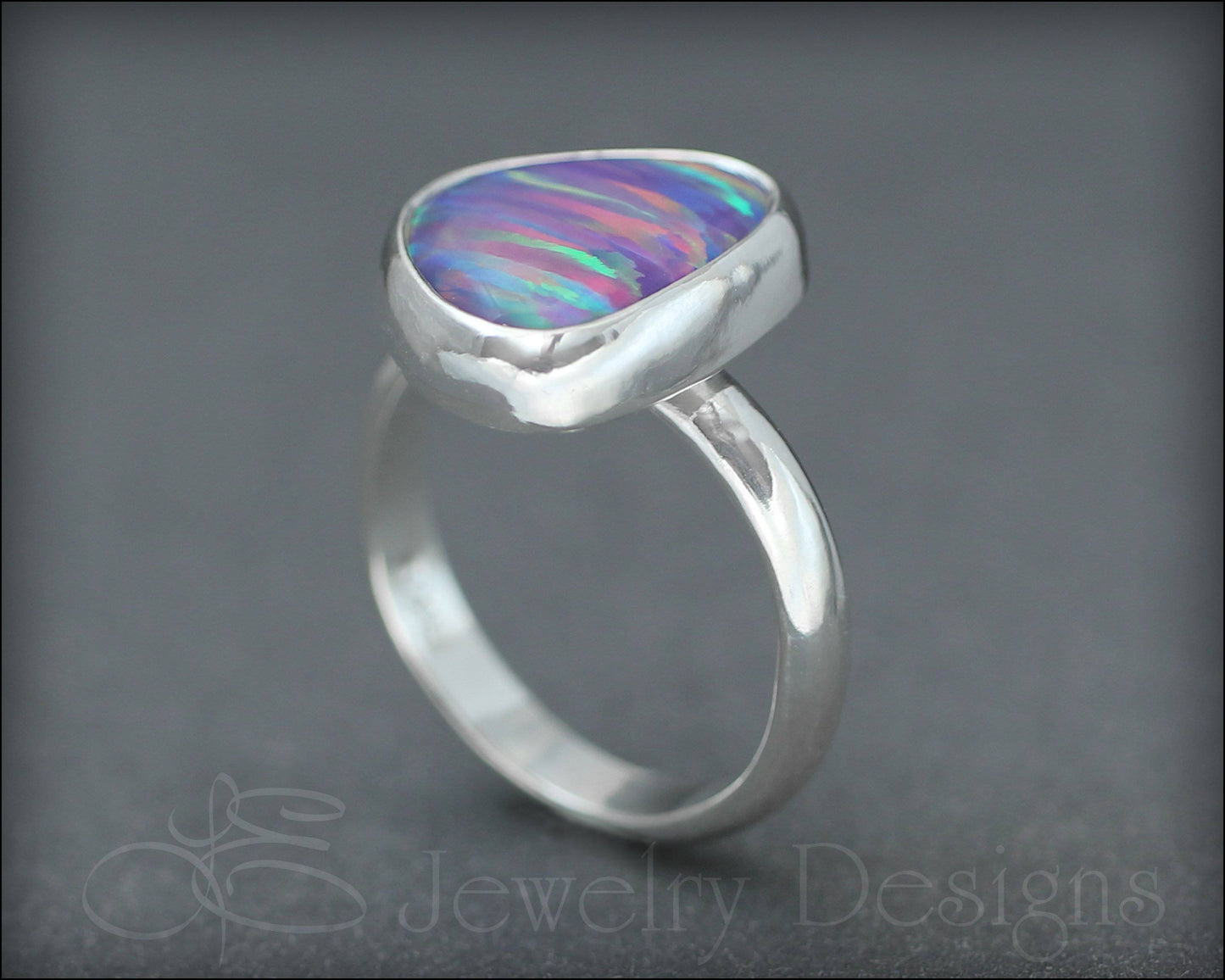 Sterling Opal Ring - (choose your color) - LE Jewelry Designs