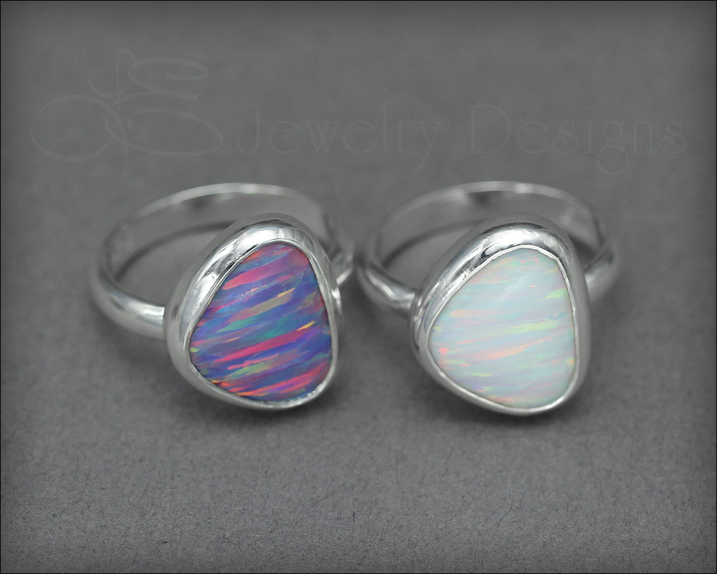 Sterling Opal Ring - (choose your color) - LE Jewelry Designs