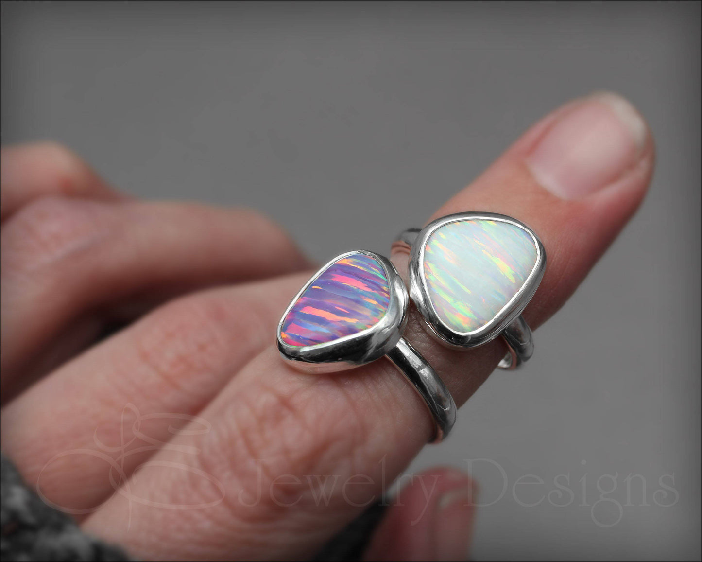 Sterling Opal Ring - (choose your color) - LE Jewelry Designs