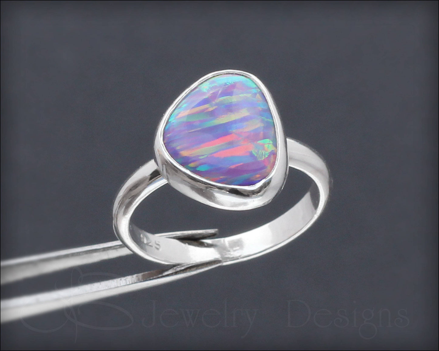 Sterling Opal Ring - (choose your color) - LE Jewelry Designs