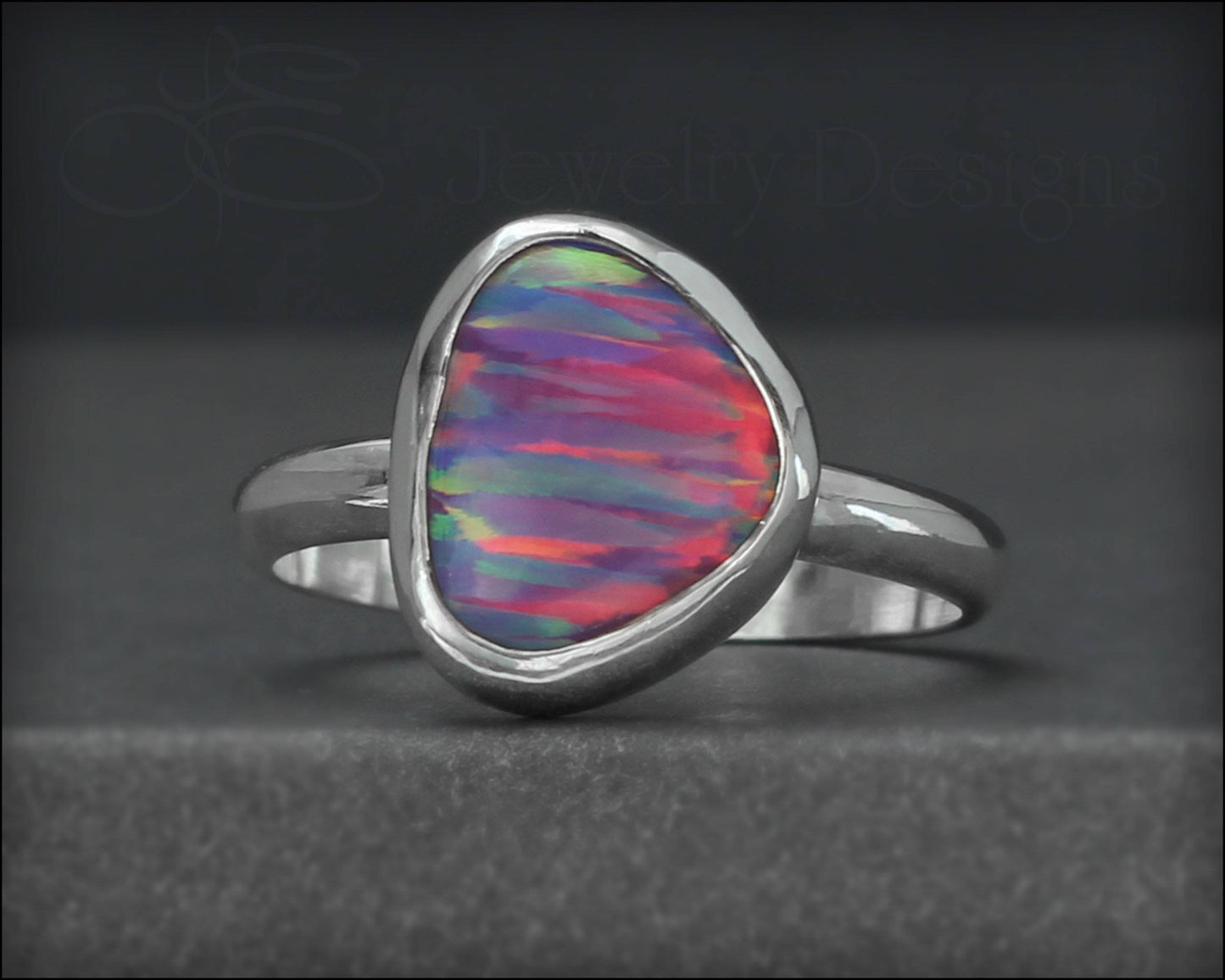 Sterling Opal Ring - (choose your color) - LE Jewelry Designs