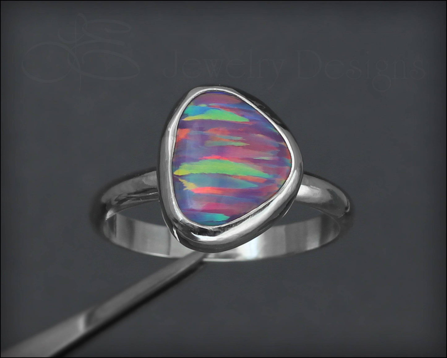 Sterling Opal Ring - (choose your color) - LE Jewelry Designs