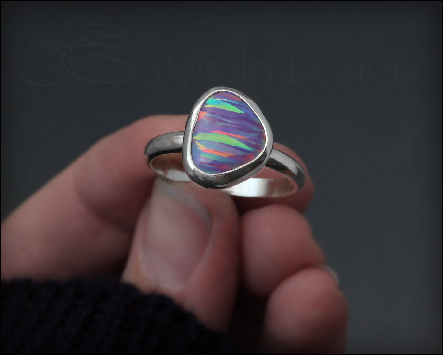 Sterling Opal Ring - (choose your color) - LE Jewelry Designs