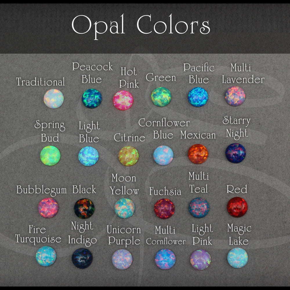 
                  
                    Sterling Silver Opal Stud Earrings (8mm) - LE Jewelry Designs
                  
                