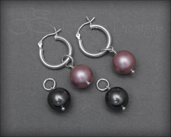 Interchangeable Pearl Earrings - (choose color) - LE Jewelry Designs