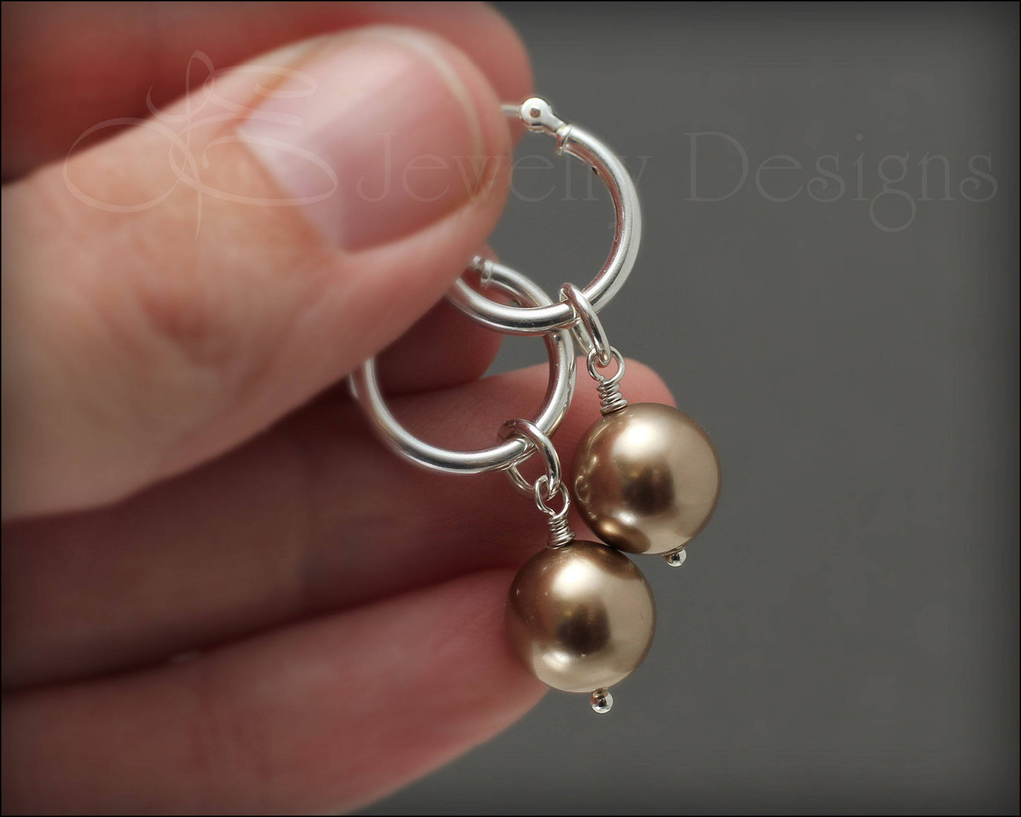Interchangeable Pearl Earrings - (choose color) - LE Jewelry Designs