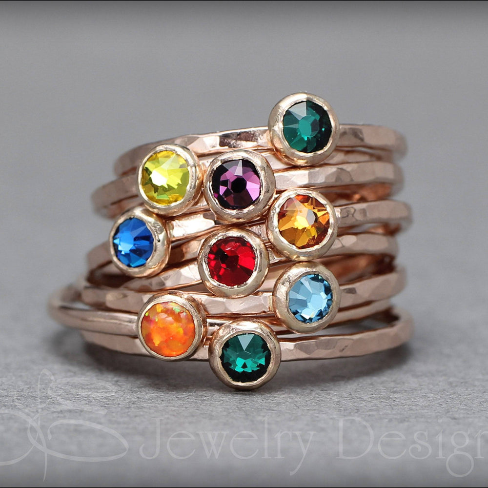 
                  
                    Gold Birthstone or Opal Stacking Ring - LE Jewelry Designs
                  
                