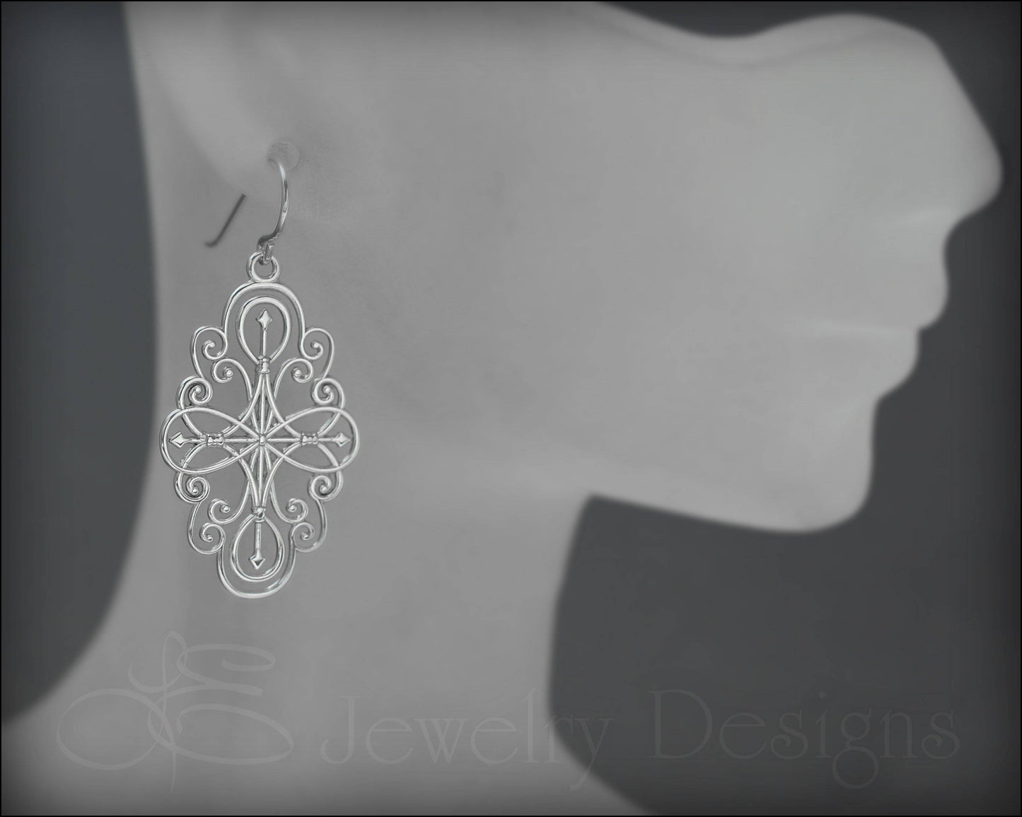 Sterling Filigree Compass Earrings - LE Jewelry Designs