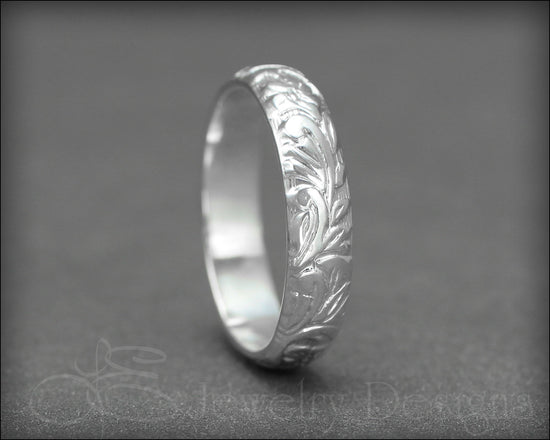 Load image into Gallery viewer, Sterling Silver Floral Band - LE Jewelry Designs
