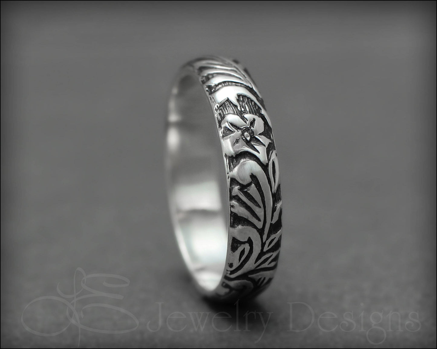 Sterling Silver Floral Band - LE Jewelry Designs