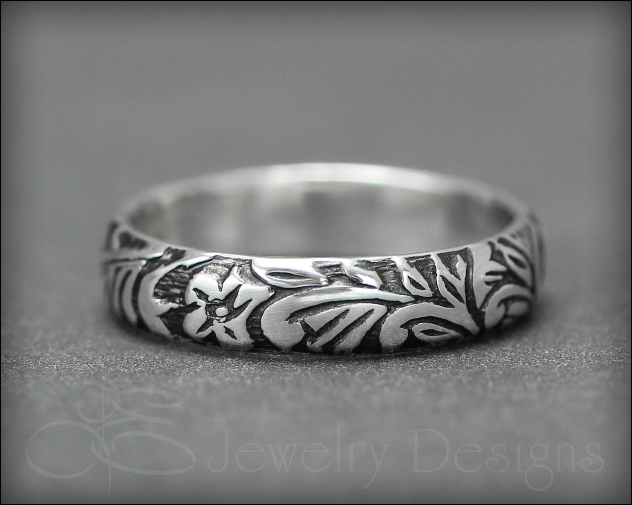 Sterling Silver Floral Band – LE Jewelry Designs