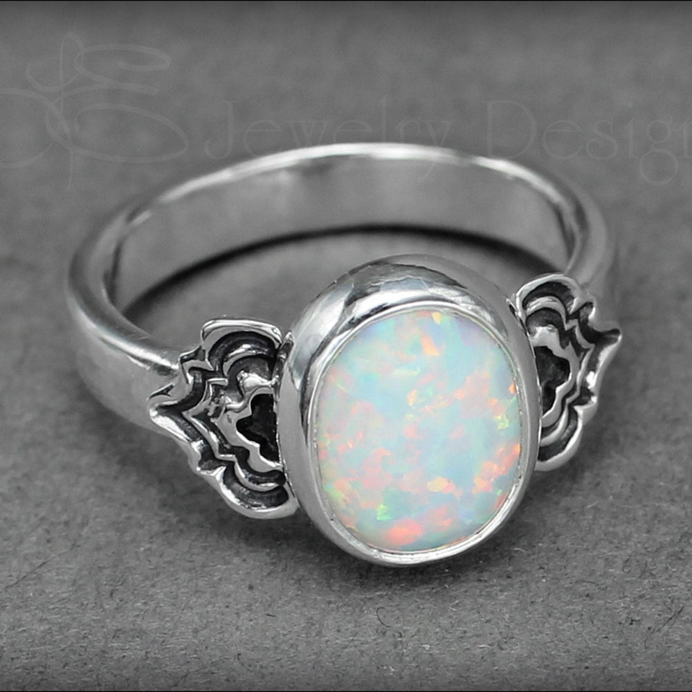 
                  
                    Art Deco Style Oval Opal Ring - LE Jewelry Designs
                  
                
