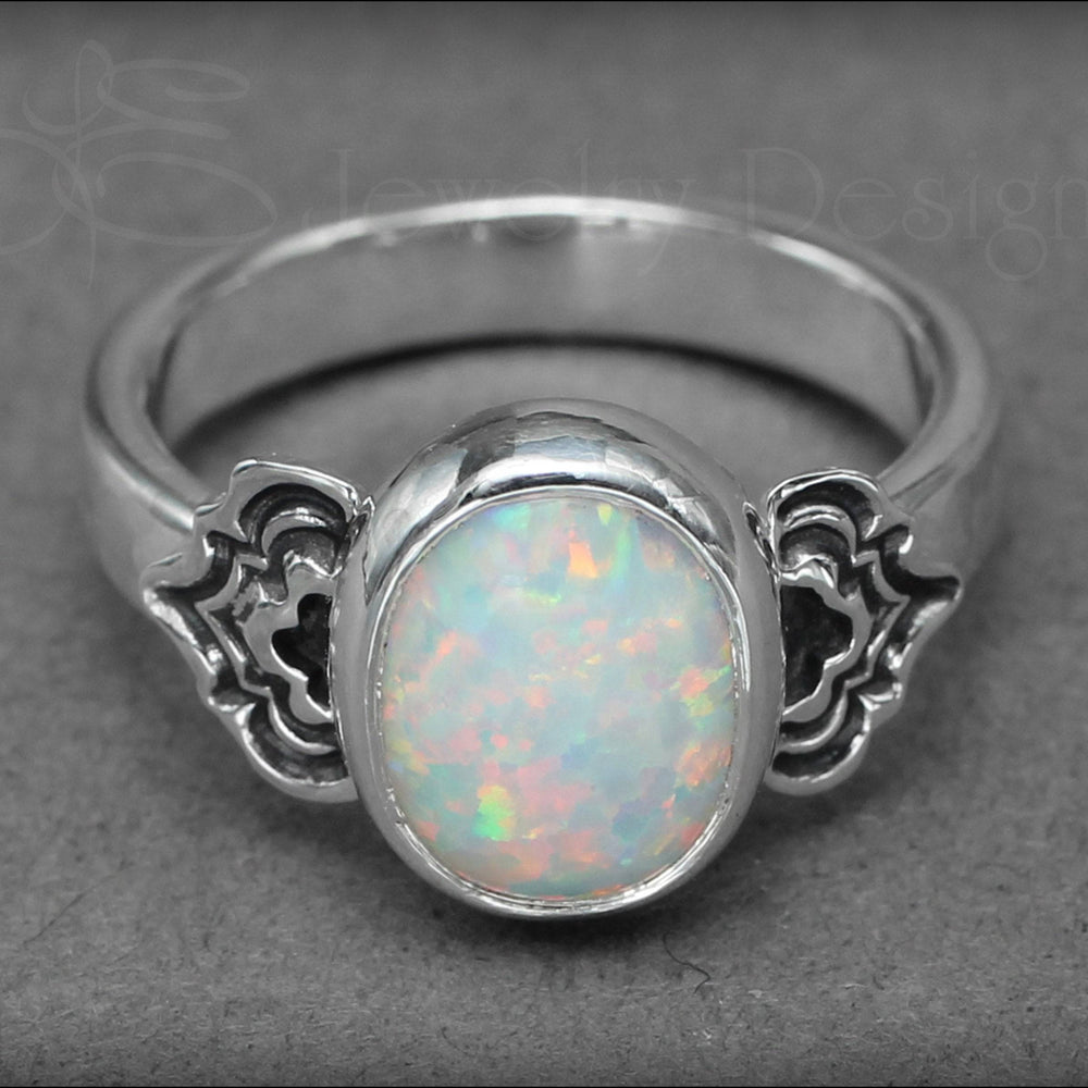 
                  
                    Art Deco Style Oval Opal Ring - LE Jewelry Designs
                  
                