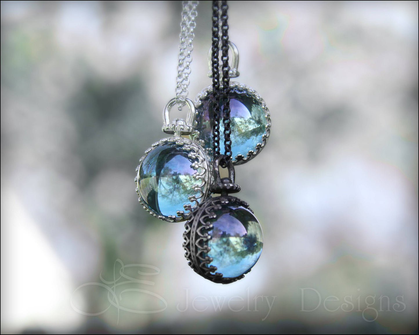 Aqua Aura Quartz Necklace - LE Jewelry Designs