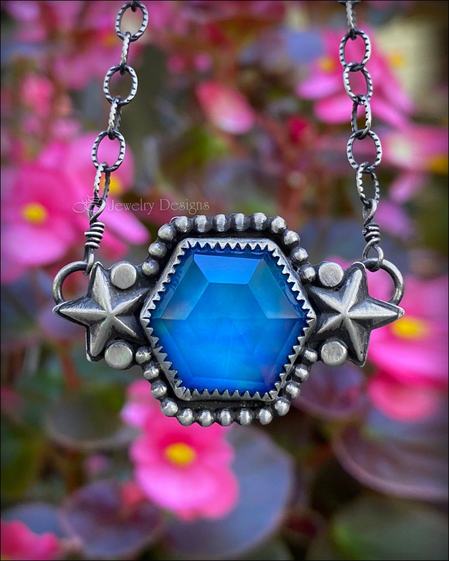 Sterling Aurora Opal Galaxy Necklace - LE Jewelry Designs