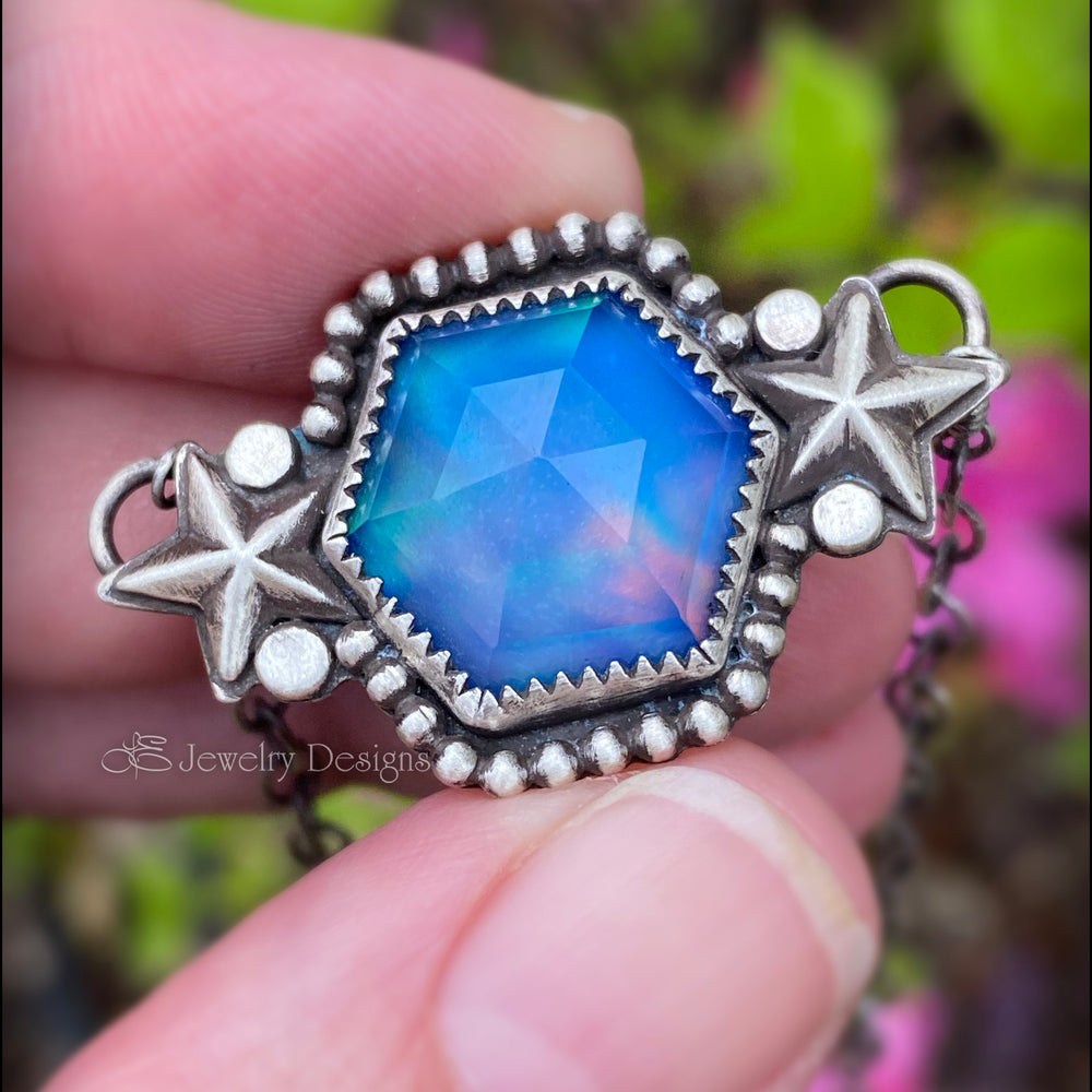 
                  
                    Sterling Aurora Opal Galaxy Necklace - LE Jewelry Designs
                  
                