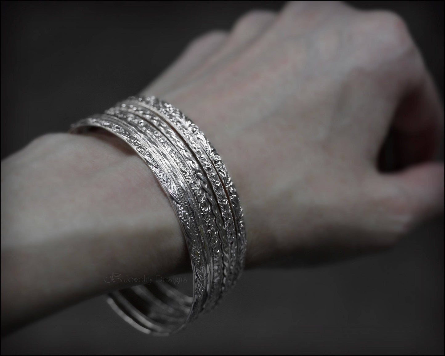 Skinny Sterling Stacking Bangles - LE Jewelry Designs