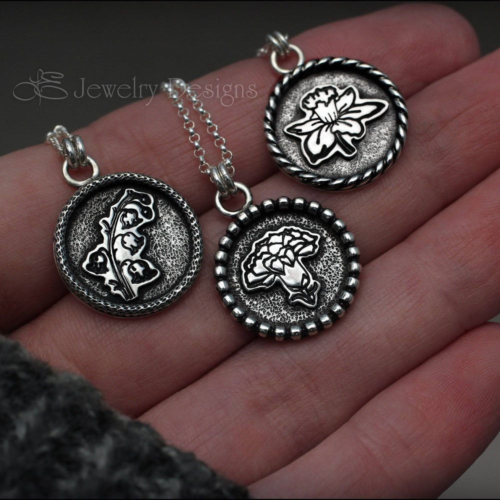 Birth Month Flower Pendants - LE Jewelry Designs