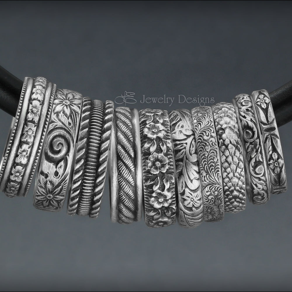 Sterling Silver Pattern Bands - LE Jewelry Designs
