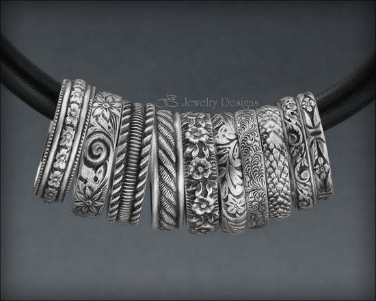 Sterling Silver Pattern Bands - LE Jewelry Designs