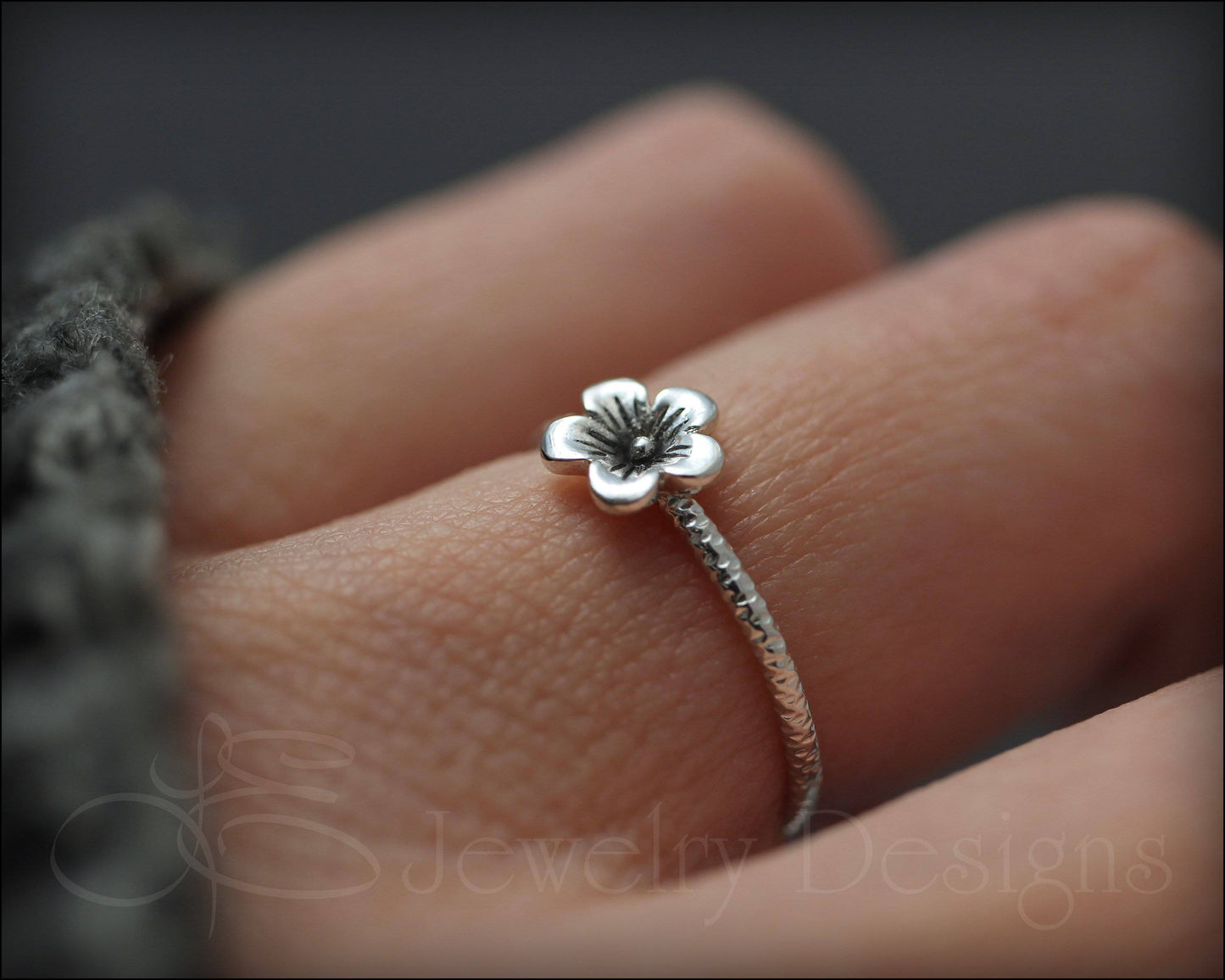 Dainty Cherry Blossom Ring - LE Jewelry Designs