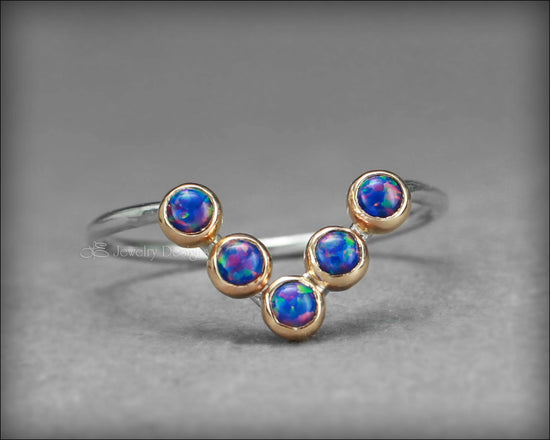 Opal Chevron Ring - (choose your color) - LE Jewelry Designs
