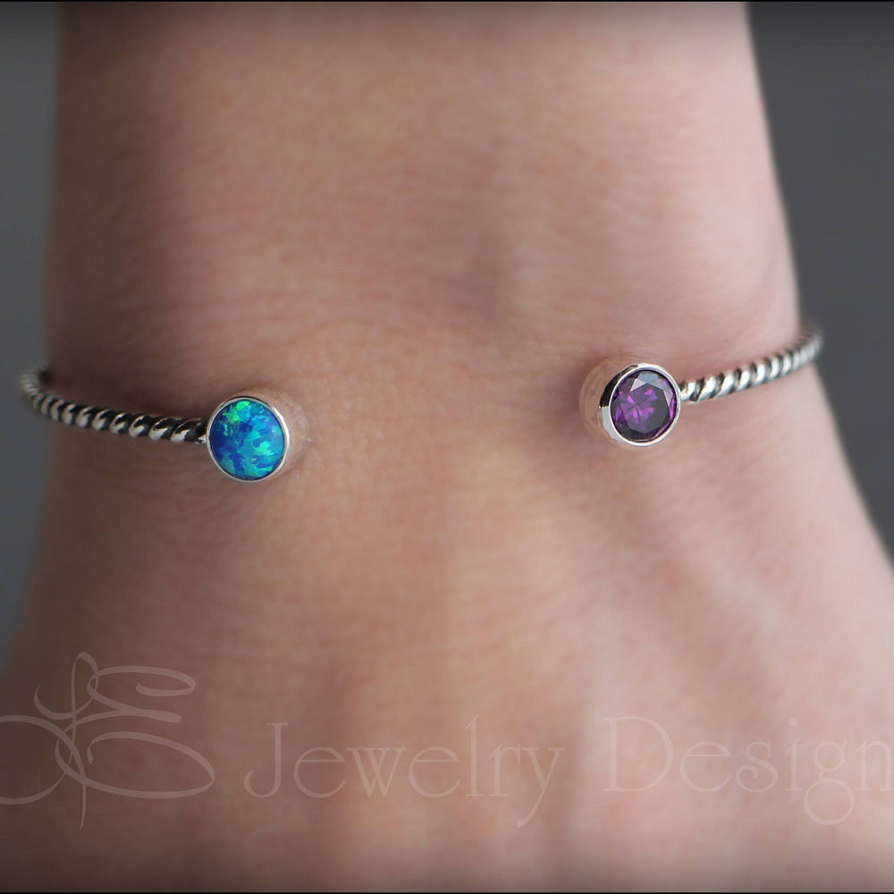Dual Birthstone or Opal Bracelet - LE Jewelry Designs
