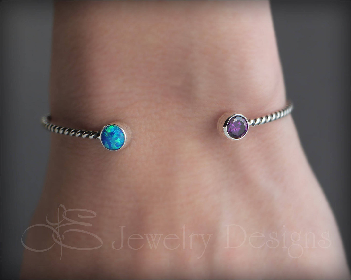 Dual Birthstone or Opal Bracelet - LE Jewelry Designs