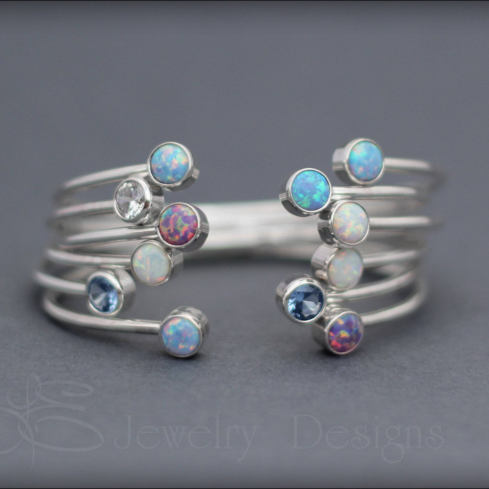 Dual Birthstone or Opal Bracelet - LE Jewelry Designs