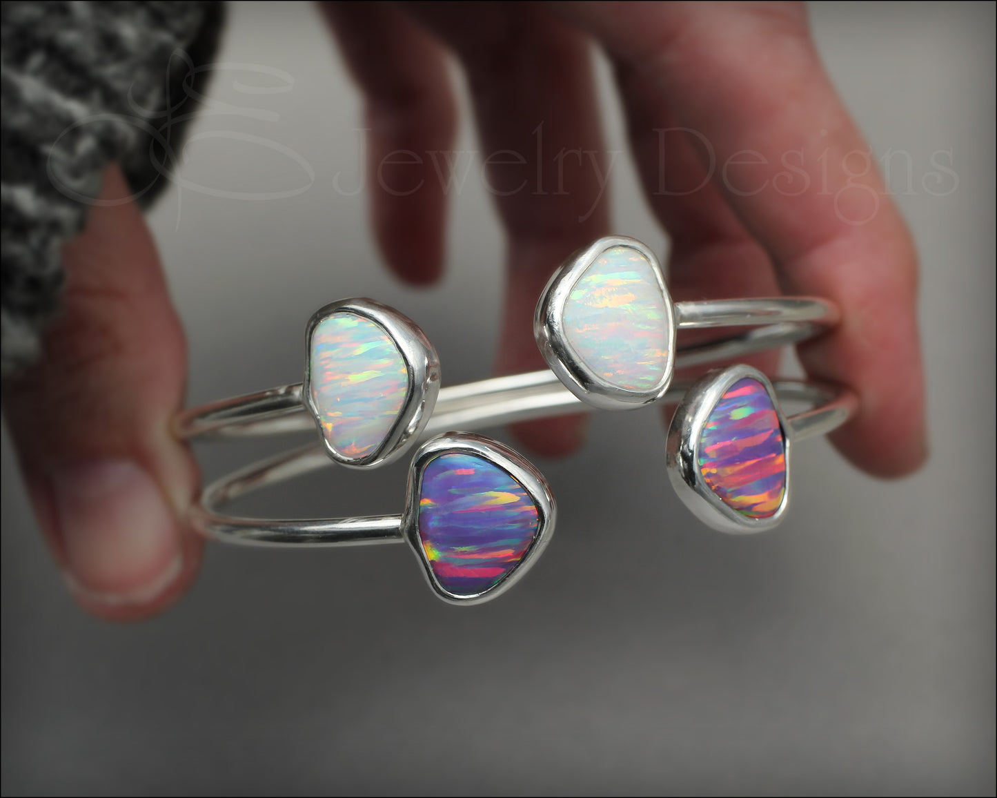 Thick Dual Opal Bracelet - LE Jewelry Designs